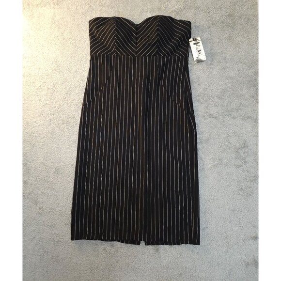 Love Fast Live Hard Pinstripe Midi Dress, Sleeveless, NWT, Size XL - Picture 1 of 8